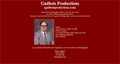 Desktop Screenshot of gadboisproductions.com